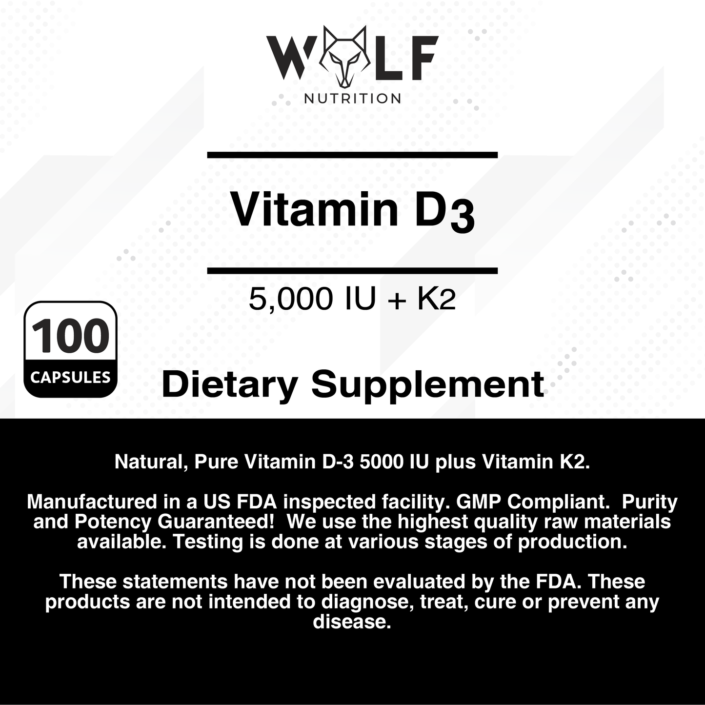 Vitamin D3 + K2 - 5000 IU